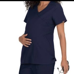 Koi lite navy medium maternity top